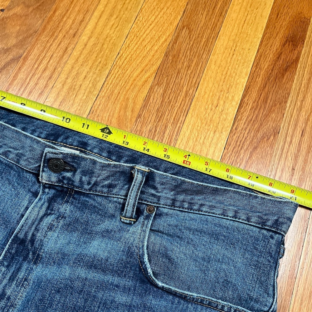 RRL Double RL Slim Narrow Jeans 42x28 (40x32 Tag) Blue Stretch Denim Hemmed - Picture 9 of 12